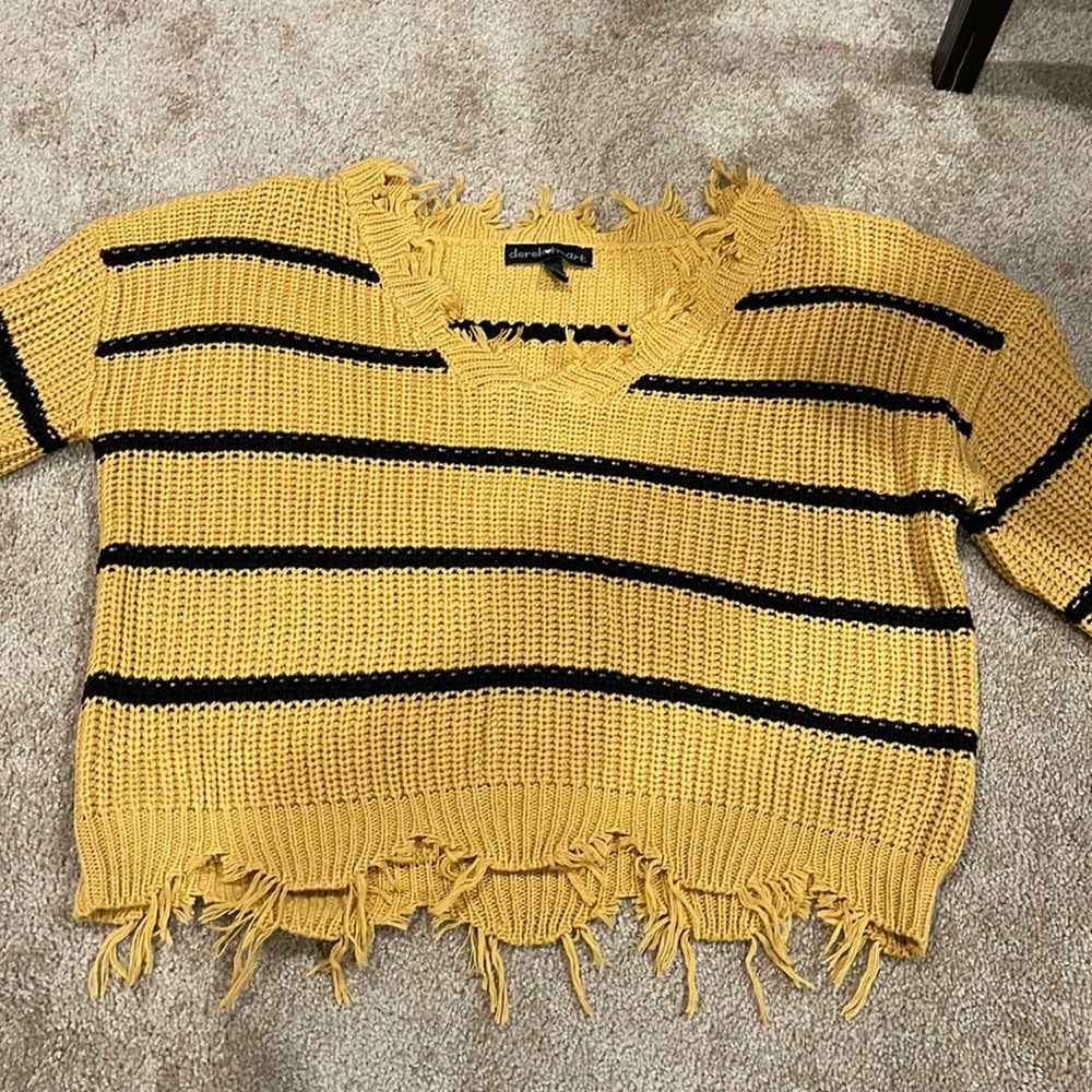 Black and Yellow Striped Sweater